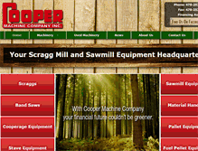Tablet Screenshot of coopermachine.com